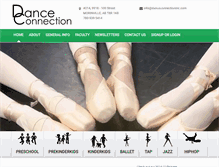 Tablet Screenshot of danceconnectioninc.com
